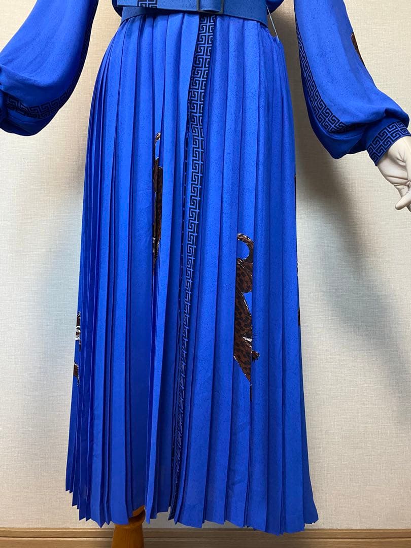 伊太利屋 イタリヤ vintage プリーツ ロングワンピース 虎 昭和レトロ