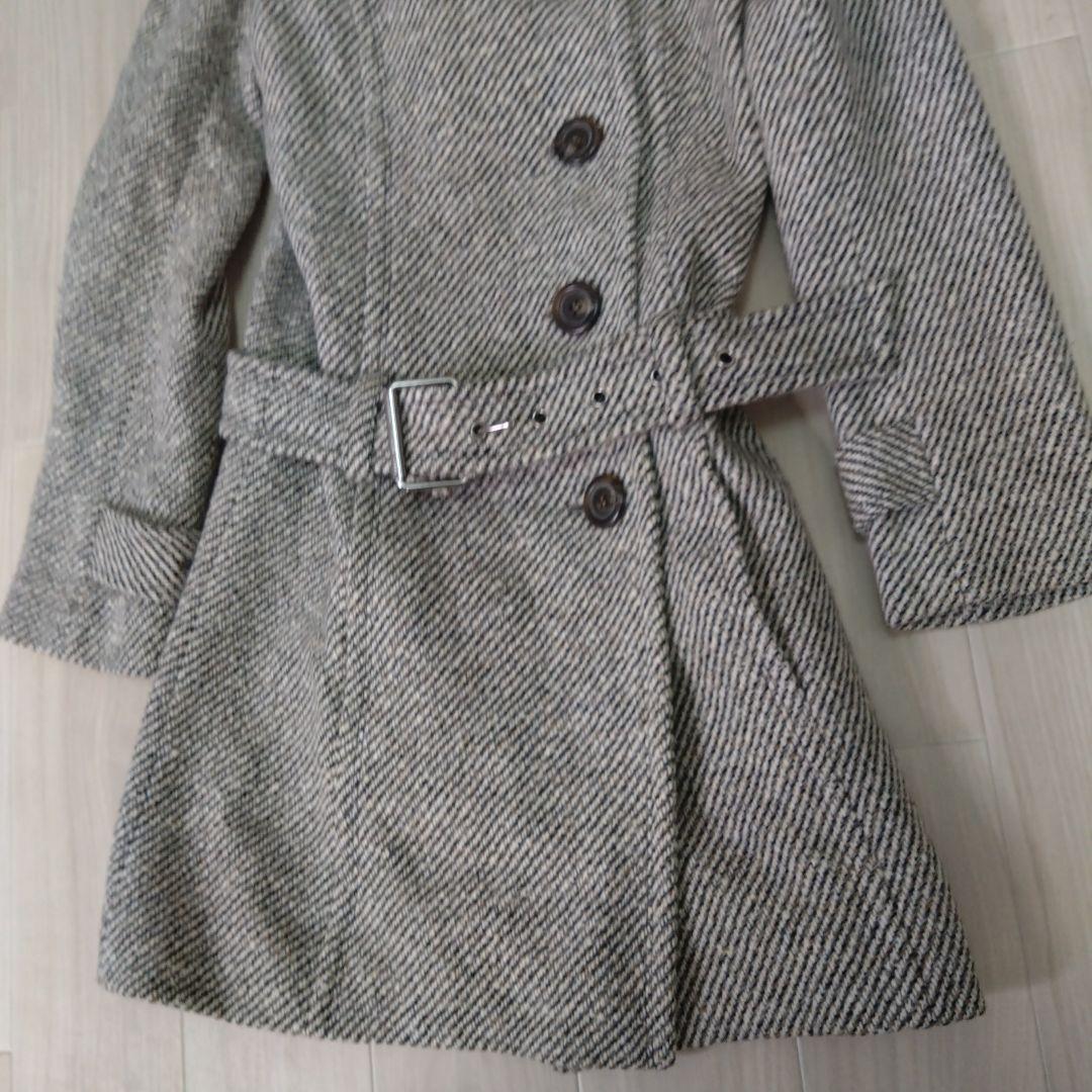 美品　バーバリーブルーレーベル　アンゴラ混　ツイードコート　Sサイズ　レディース