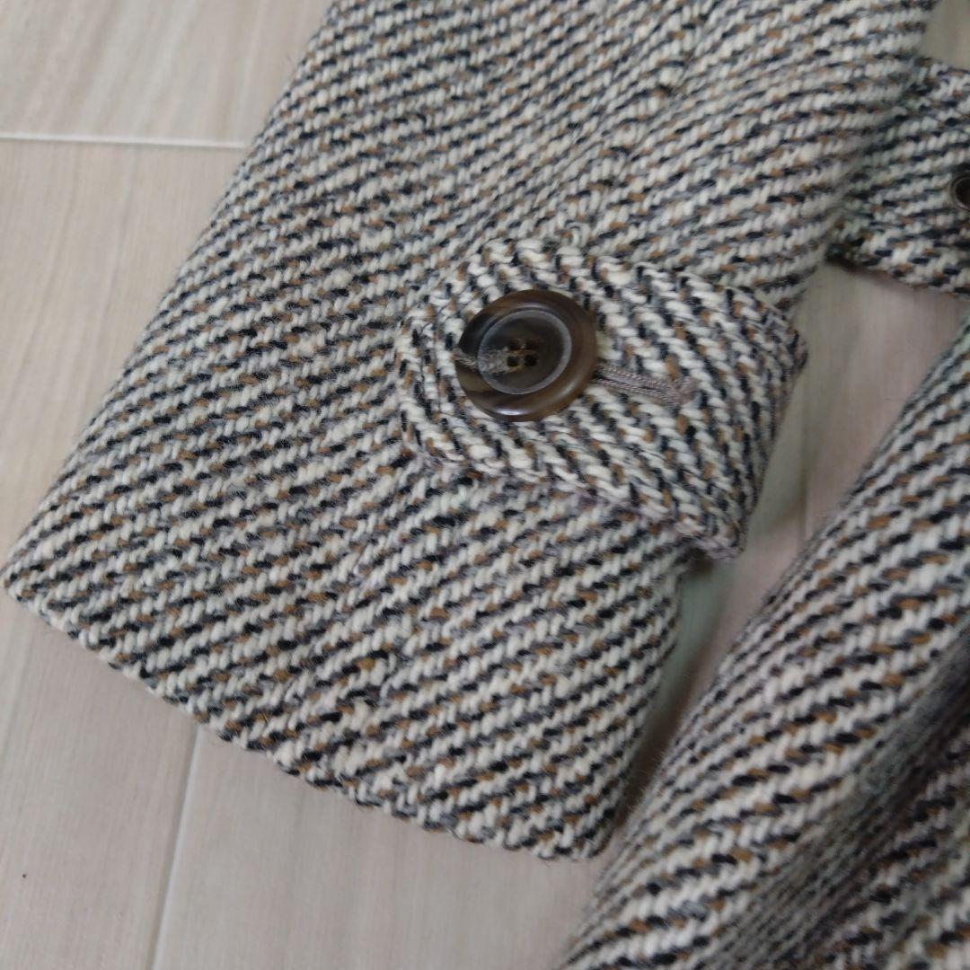 美品　バーバリーブルーレーベル　アンゴラ混　ツイードコート　Sサイズ　レディース