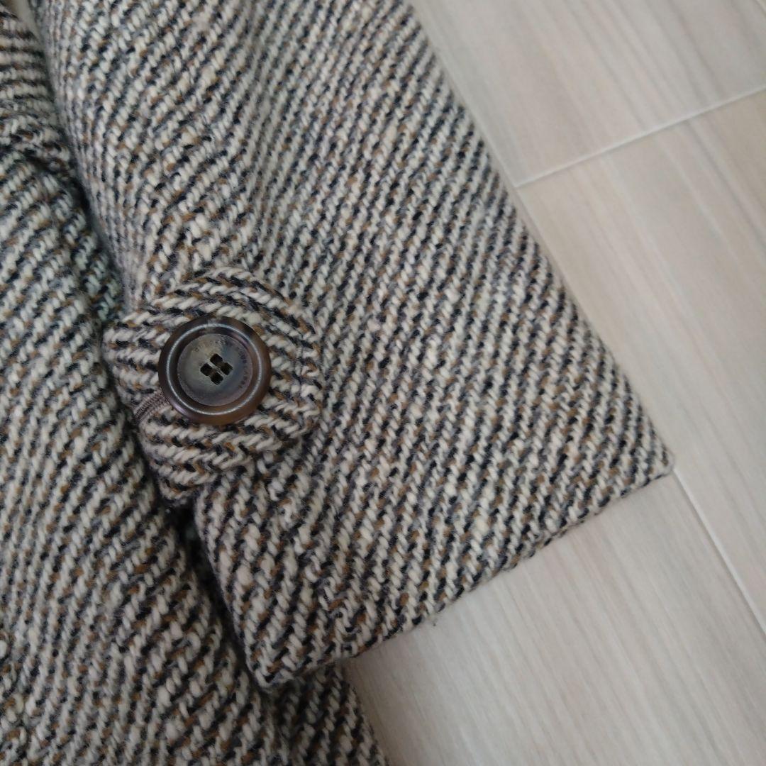 美品　バーバリーブルーレーベル　アンゴラ混　ツイードコート　Sサイズ　レディース