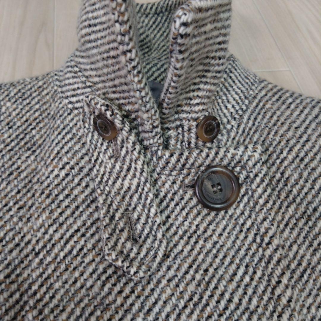 美品　バーバリーブルーレーベル　アンゴラ混　ツイードコート　Sサイズ　レディース