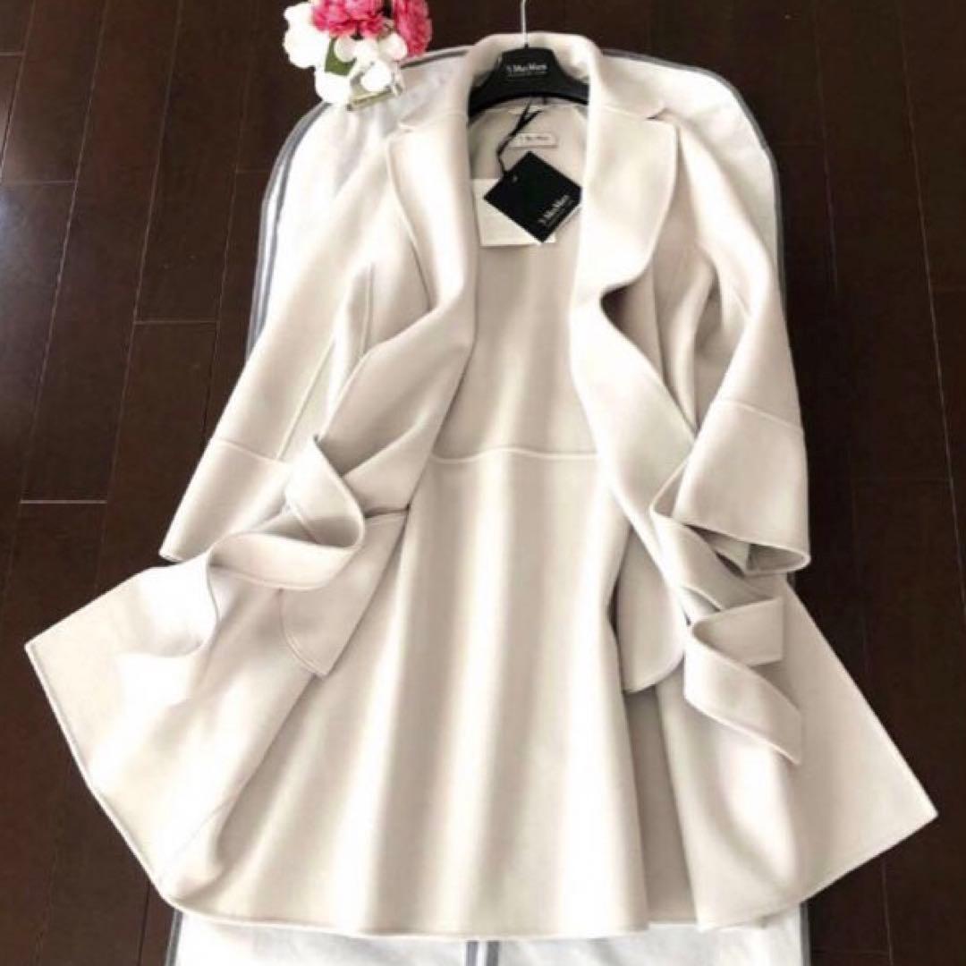 新品タグ付【'S MAXMARA】38クチートアマーノ　エクリュ