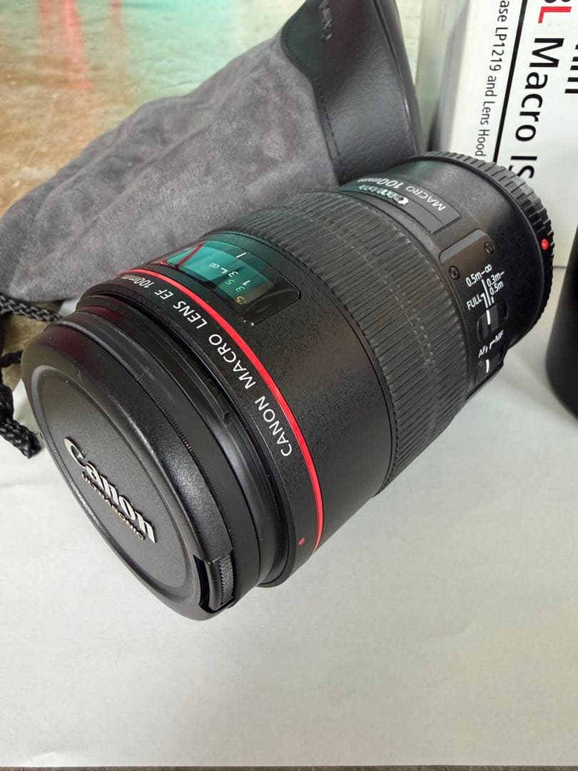【美品】CANON/キャノン EF100mm F2.8L マクロ IS USM
