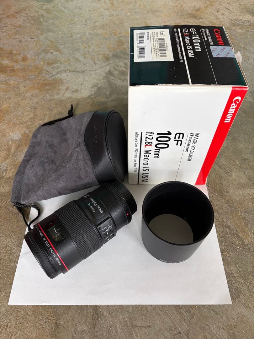【美品】CANON/キャノン EF100mm F2.8L マクロ IS USM