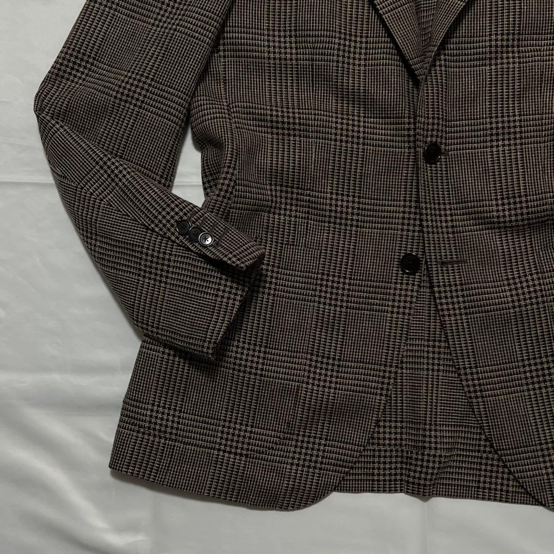 極美品✨️BEAMS F ビームスエフ ジャケット シルク混 ブラウン チェック