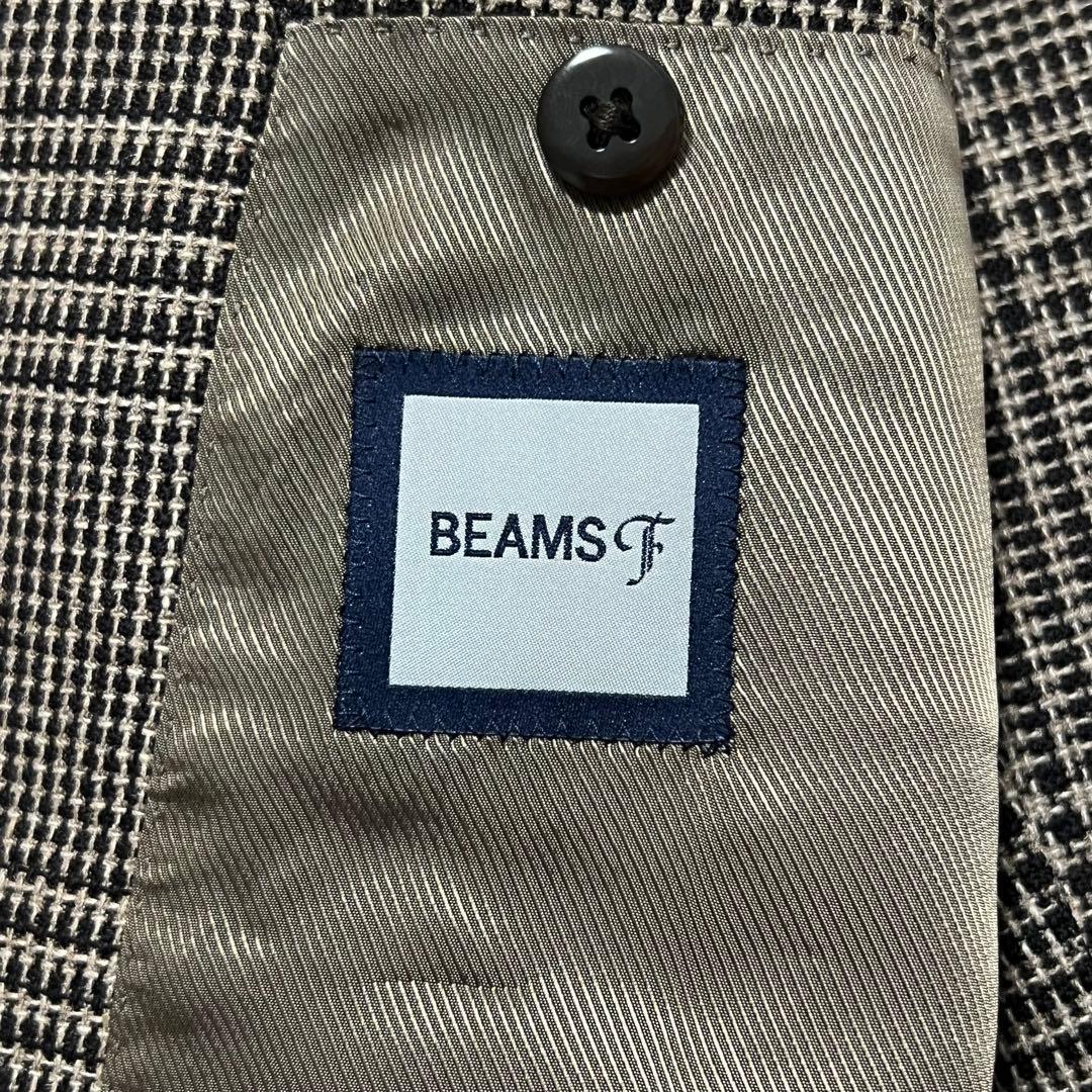 極美品✨️BEAMS F ビームスエフ ジャケット シルク混 ブラウン チェック