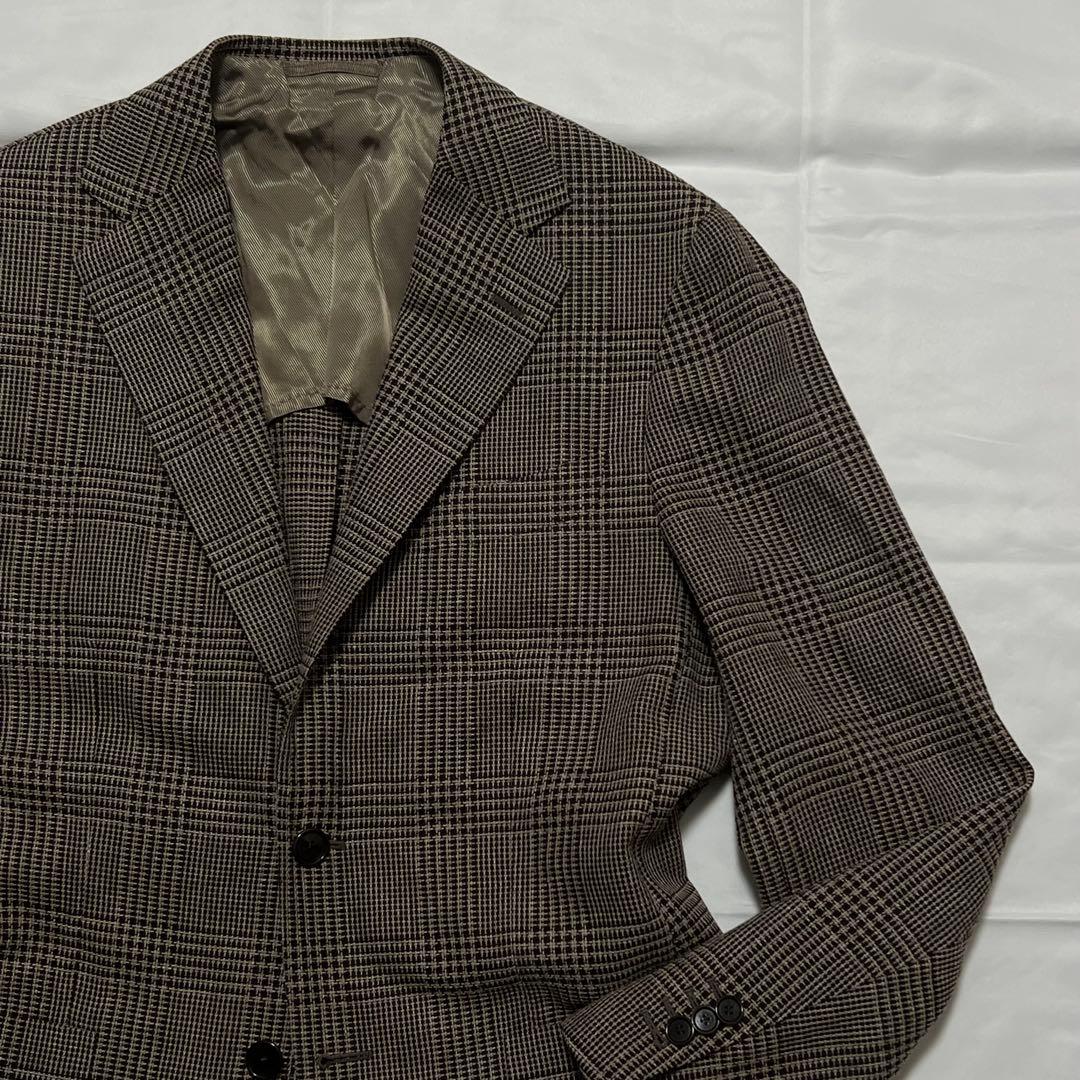 極美品✨️BEAMS F ビームスエフ ジャケット シルク混 ブラウン チェック