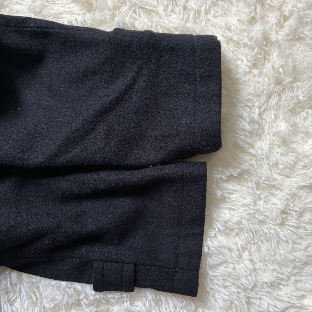 VAN jac ピーコート ウール チェック裏地 天然革 Lサイズ