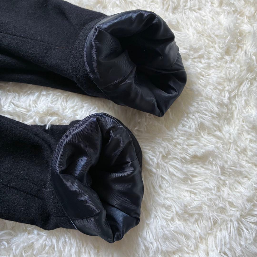 VAN jac ピーコート ウール チェック裏地 天然革 Lサイズ