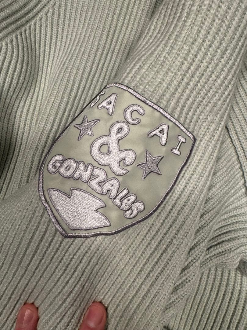 sasasacai gonz カーディガンニットウェア ライムグリーン