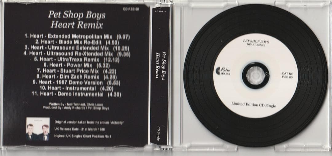 Pet Shop Boys　HEART Remix　貴重 リミックス集 CD