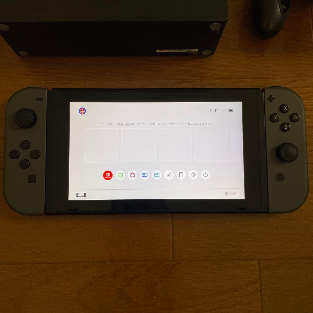 Switch本体グレー、Joy-Con左、SDカード128GB