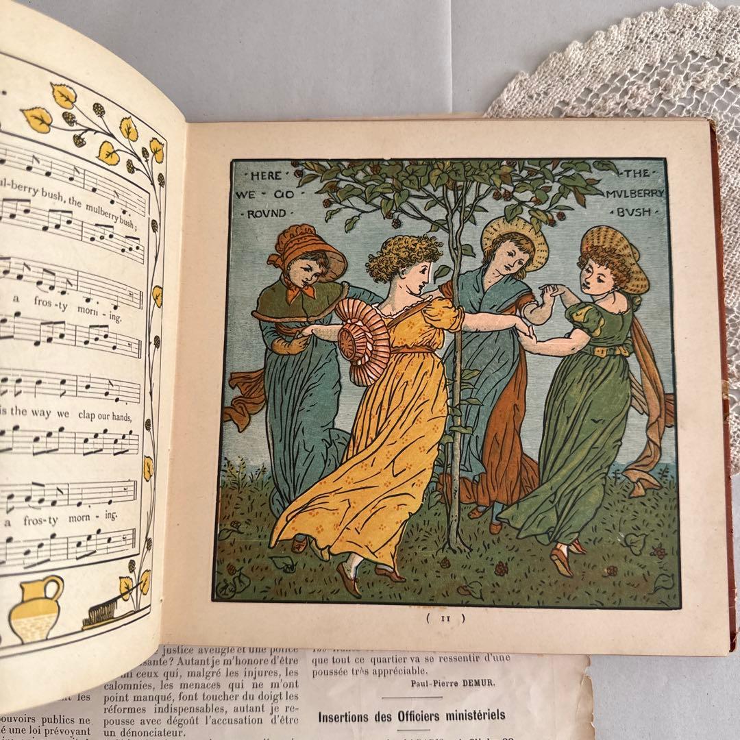 稀少アンティーク美しい挿絵のイギリス絵本　洋書　古書ジャンクジャーナル児童書