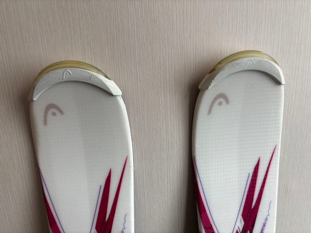 LAXIS スキー板 ホワイト ピンク バインディング付き