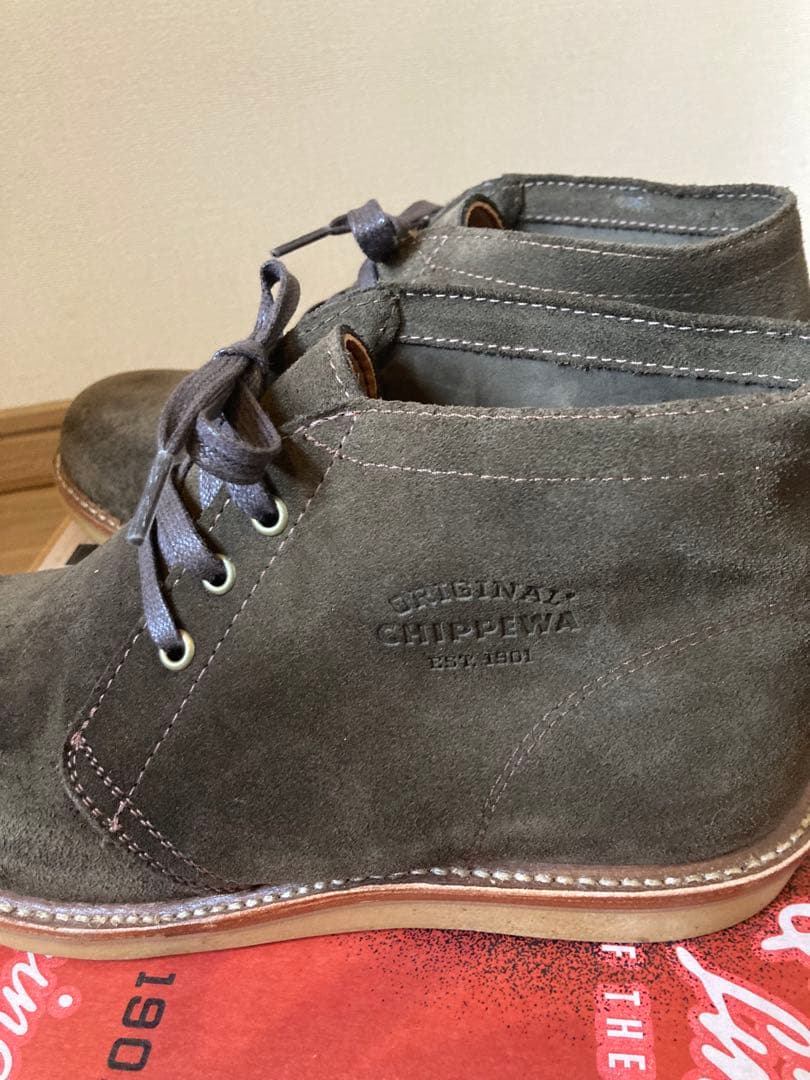 CHIPPEWA チョコレートモススエード ワークブーツ 9 27cm
