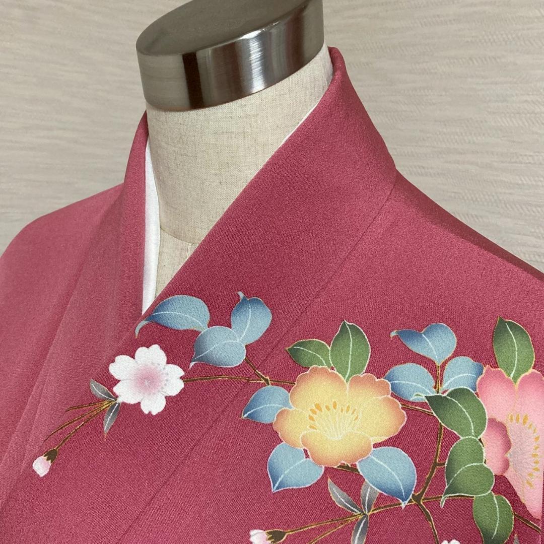 KA1930 振袖 身丈166cm 正絹 着物 成人式 トールサイズ