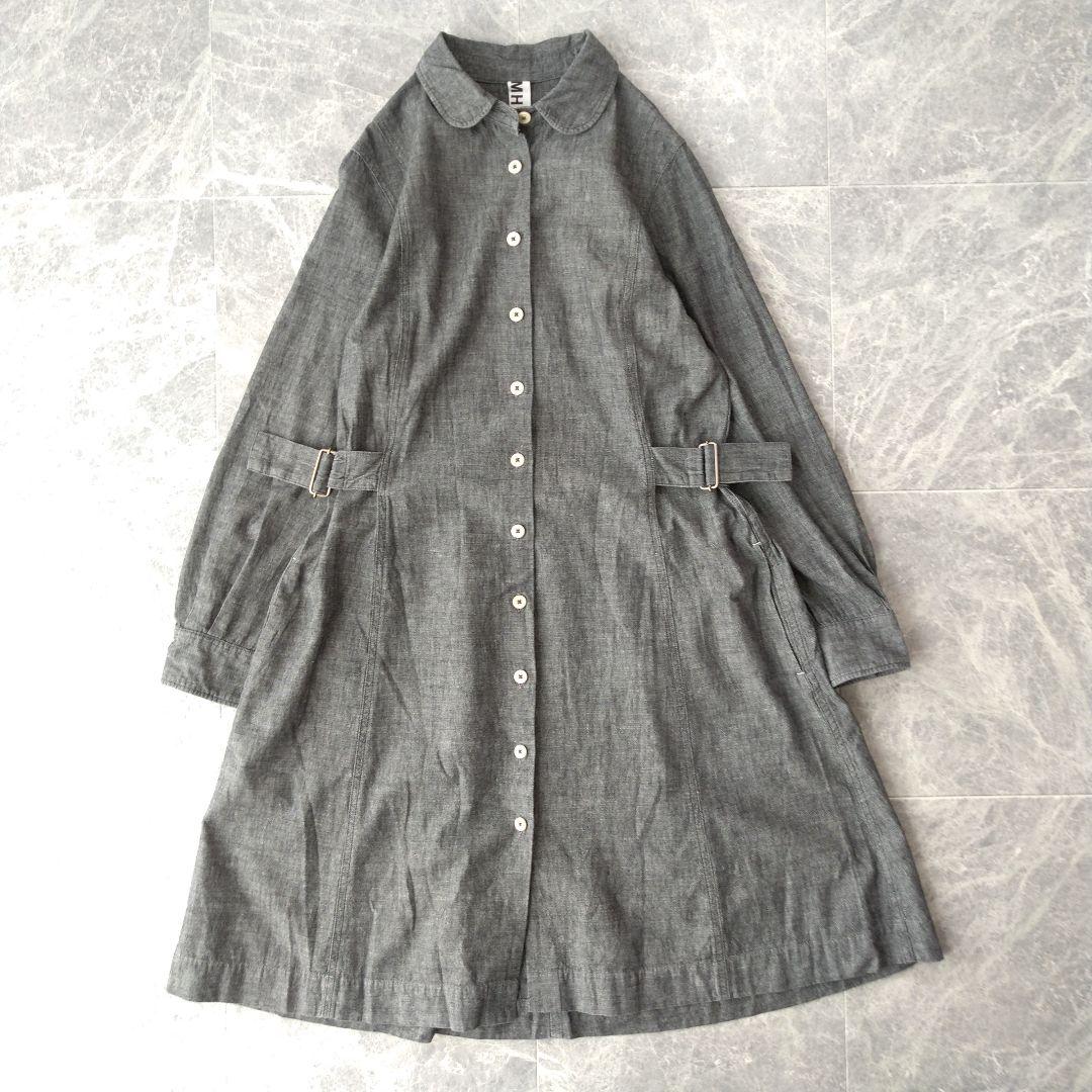 591 hina様 MHL. シャンブレー シャツ ワンピース グレー