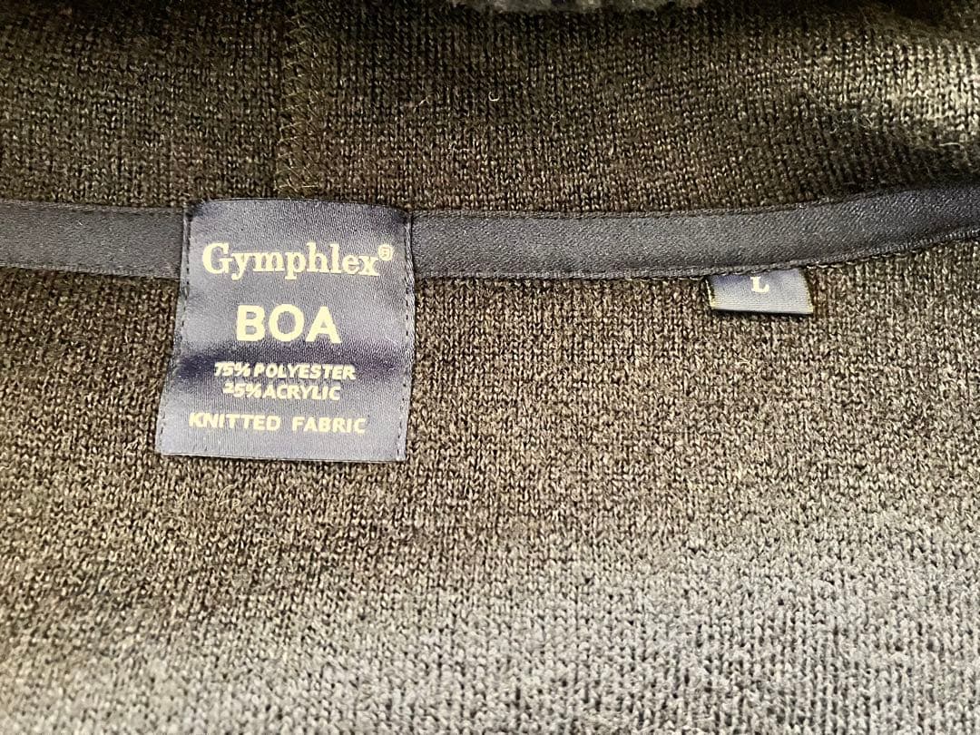 Gymphlex BOA フード付きベスト Lサイズ ネイビー　ジップ