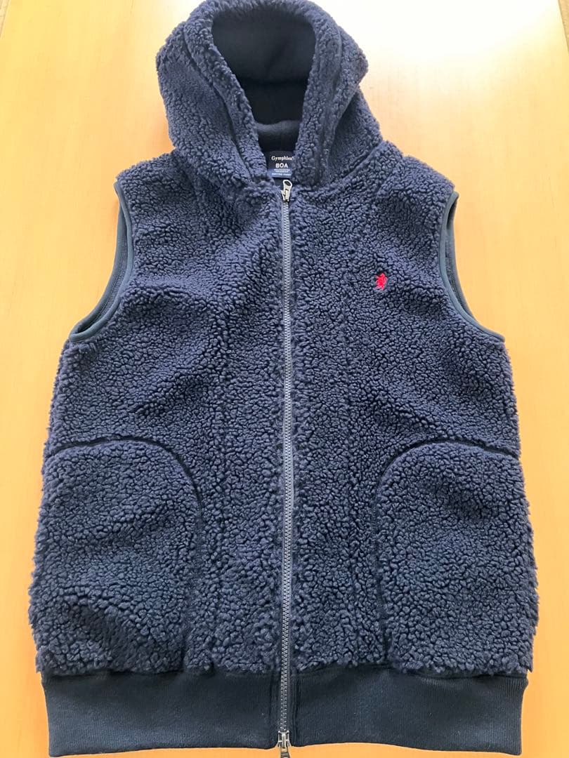 Gymphlex BOA フード付きベスト Lサイズ ネイビー　ジップ