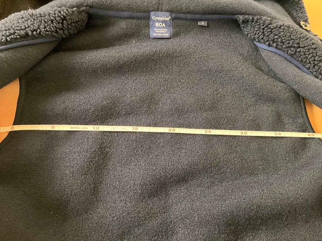 Gymphlex BOA フード付きベスト Lサイズ ネイビー　ジップ