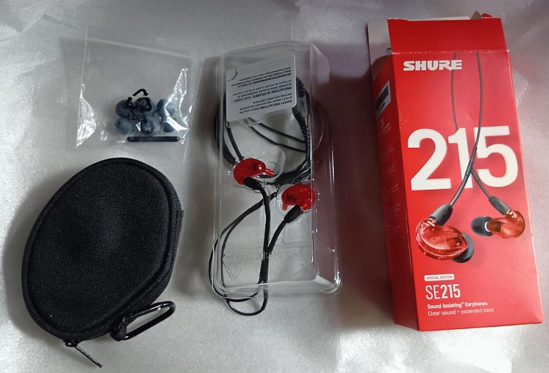 Shure SE215 有線イヤホン レッド SE215SPE-RD-A