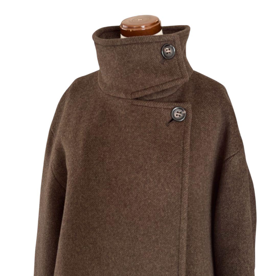 【美品】ジャーナルスタンダード レサージュ マンテコ社 ウール混 ロングコート