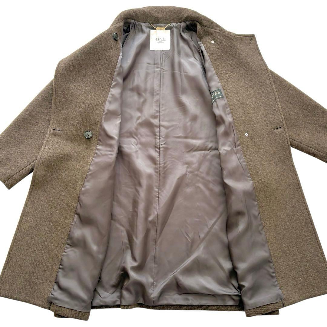 【美品】ジャーナルスタンダード レサージュ マンテコ社 ウール混 ロングコート