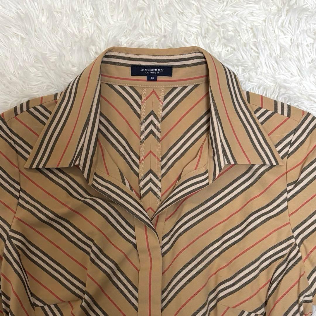 【美品✨大きいサイズ】バーバリーロンドン シャツワンピース ベルト AラインXL