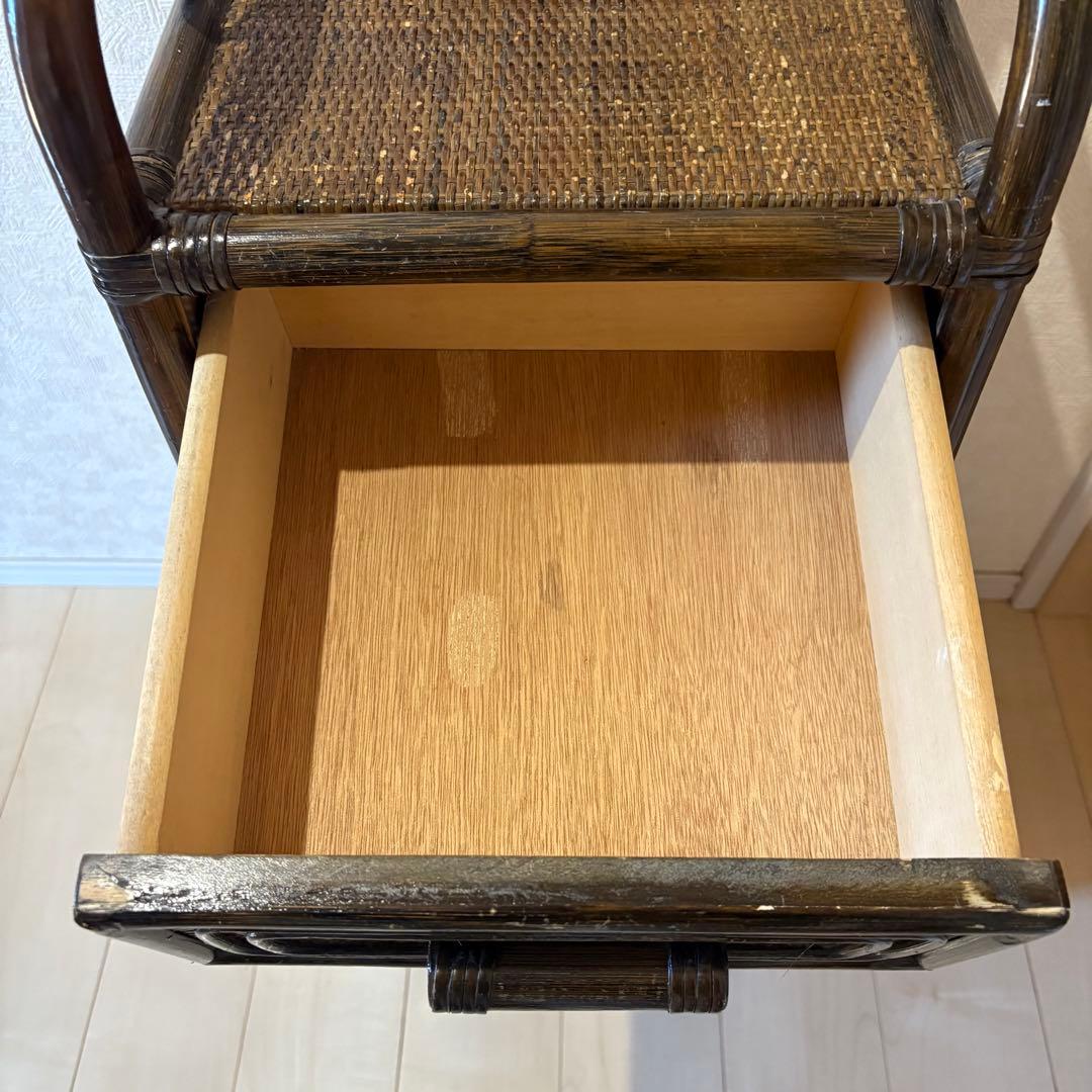 【アンティーク】籐 ラタン チェスト 6段 タンス 昭和レトロ 古民具 古道具