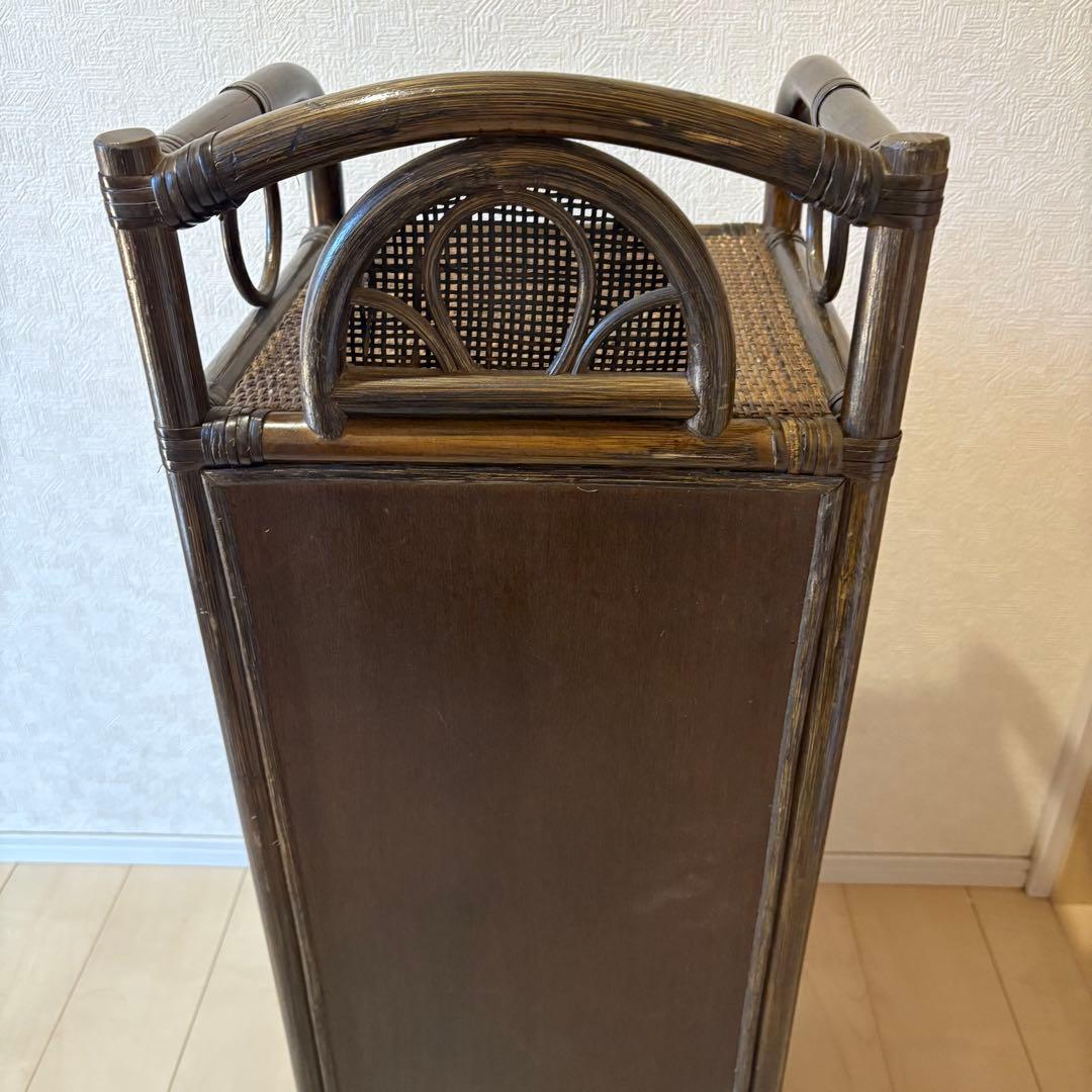 【アンティーク】籐 ラタン チェスト 6段 タンス 昭和レトロ 古民具 古道具