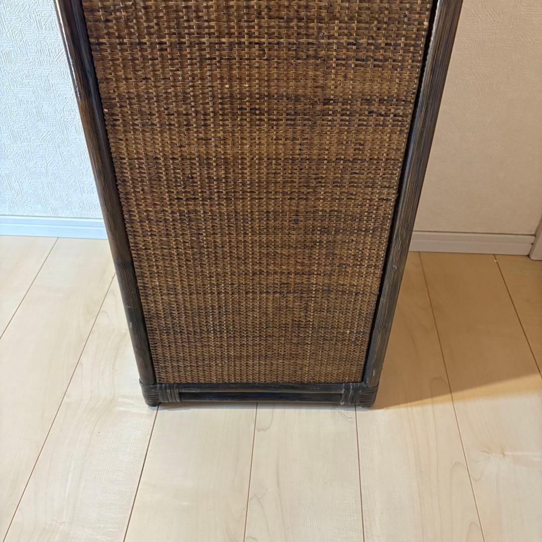 【アンティーク】籐 ラタン チェスト 6段 タンス 昭和レトロ 古民具 古道具