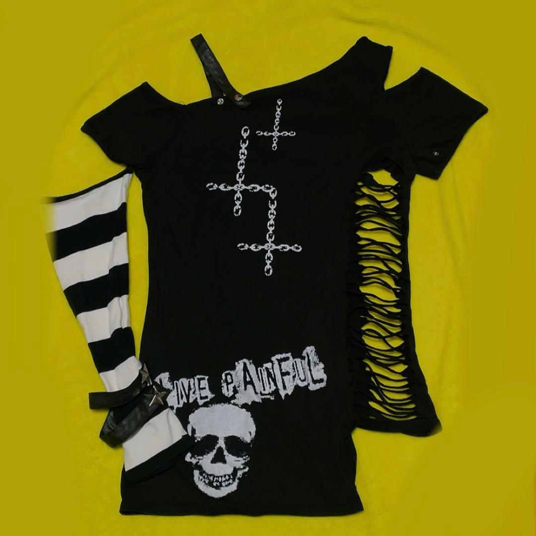 GLAVIL by tutuha 肩出し トップス アームウォーマー y2k平成