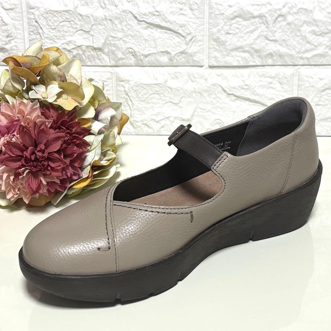 アキレス ソルボ ウェッジソール フラットシューズ メリージェーン 24㎝