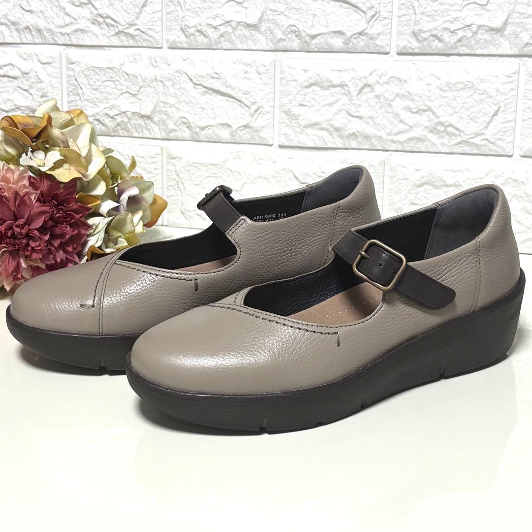 アキレス ソルボ ウェッジソール フラットシューズ メリージェーン 24㎝