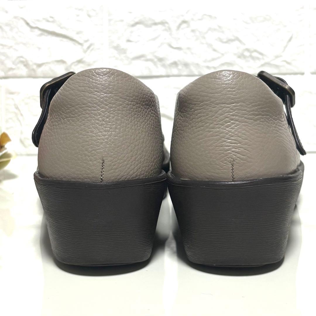 アキレス ソルボ ウェッジソール フラットシューズ メリージェーン 24㎝