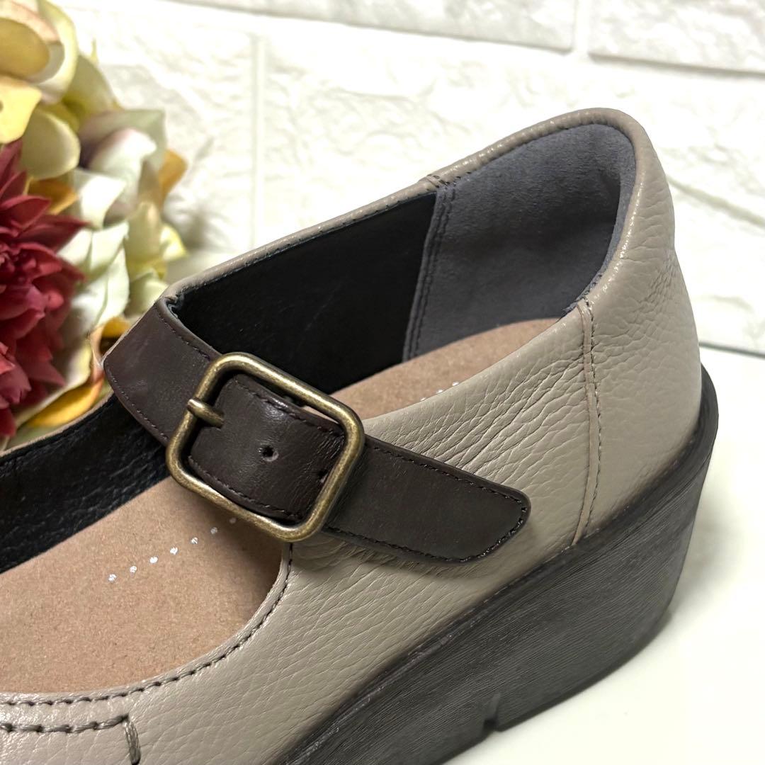 アキレス ソルボ ウェッジソール フラットシューズ メリージェーン 24㎝