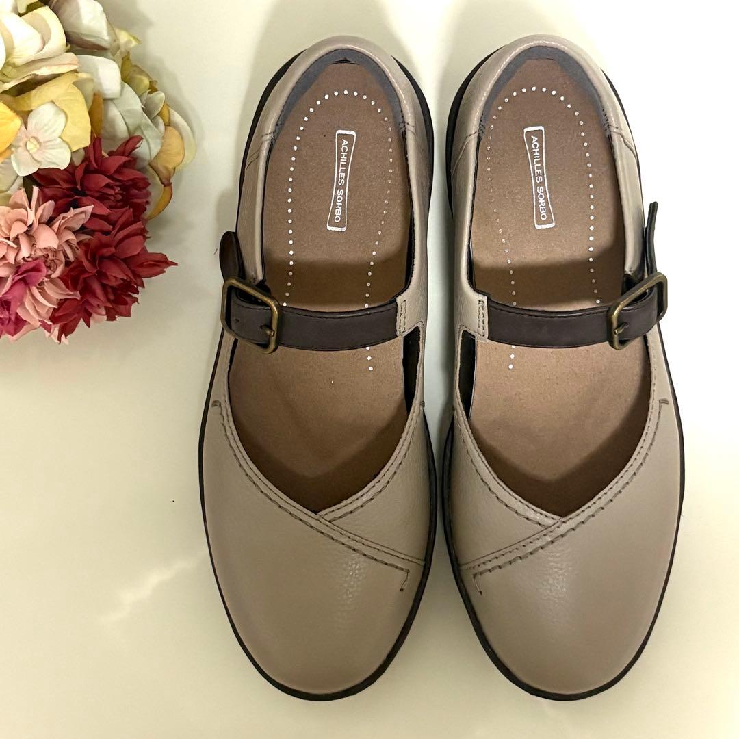 アキレス ソルボ ウェッジソール フラットシューズ メリージェーン 24㎝