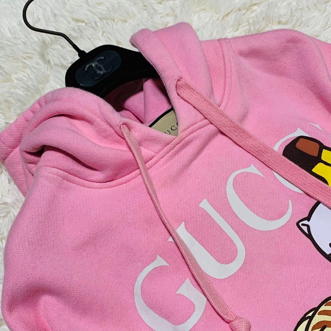 美品　グッチ　限定品　ばなにゃ　パーカー　オーバーサイズ