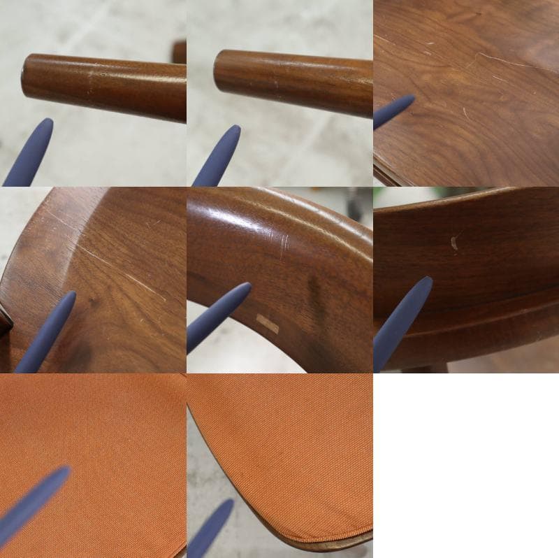 2の1 柏木工 ソフィー ウォルナット無垢材 ダイニングチェア クッション付