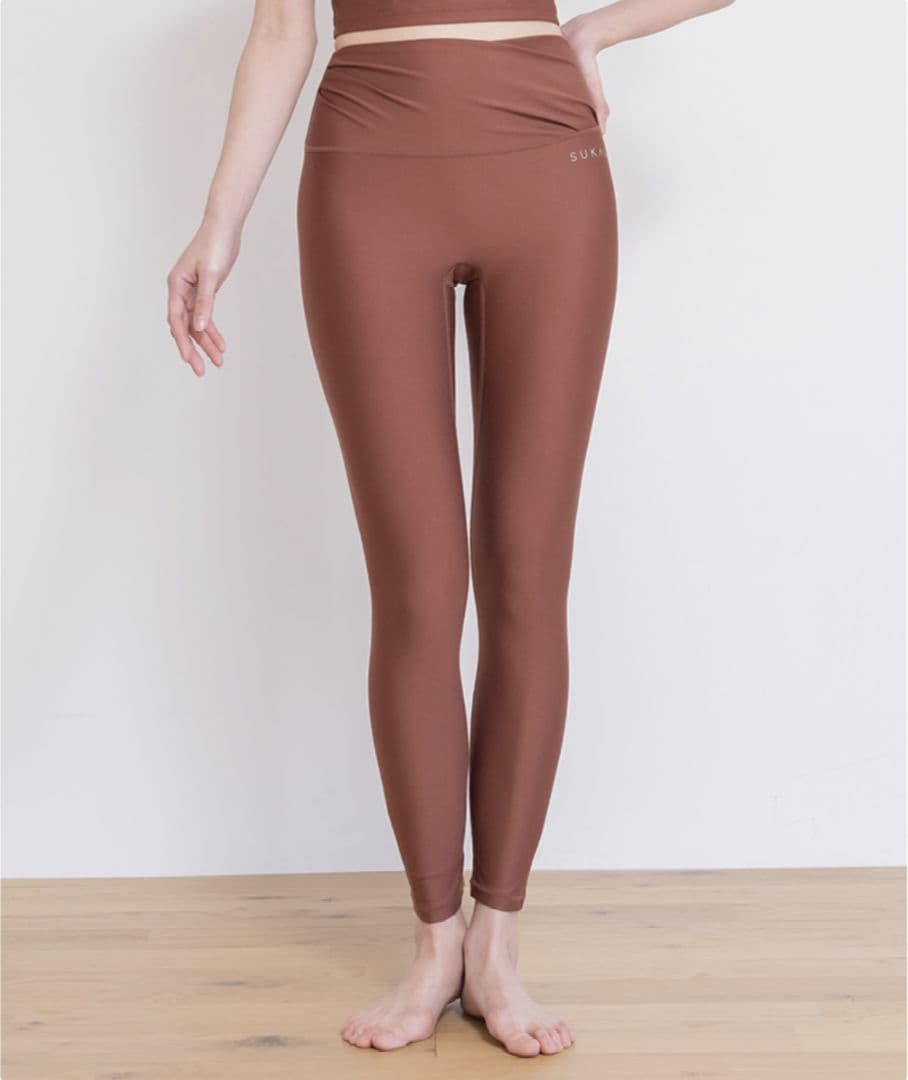 SUKALA アシンメトリーギャザーレギンス　M