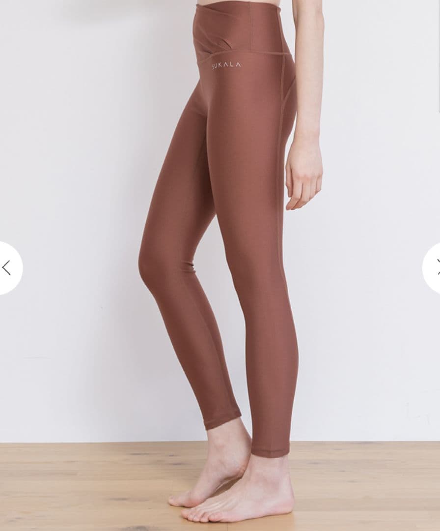 SUKALA アシンメトリーギャザーレギンス　M