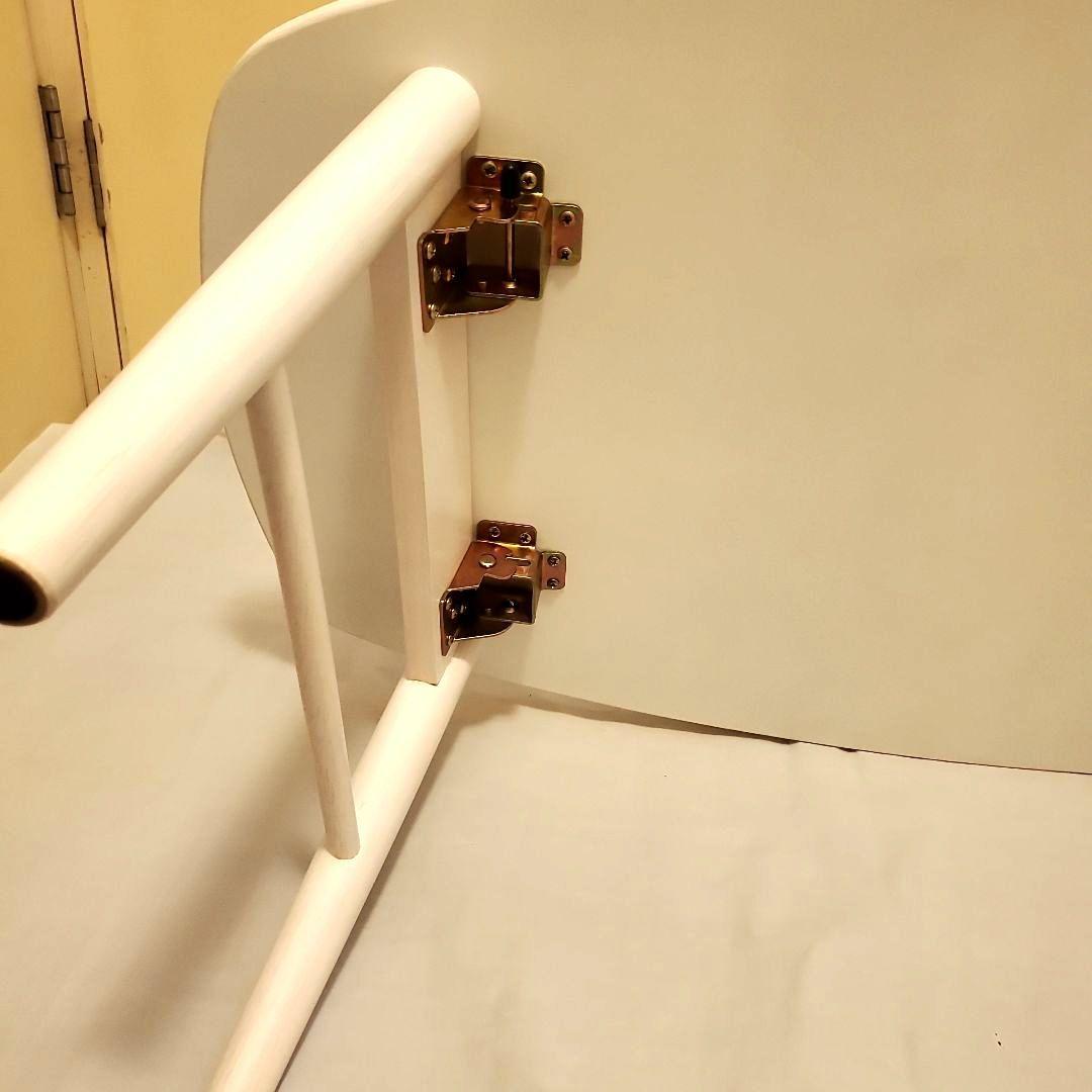 【美品】棚付き 折れ脚 ローテーブル センターテーブル 北欧風 ホワイト