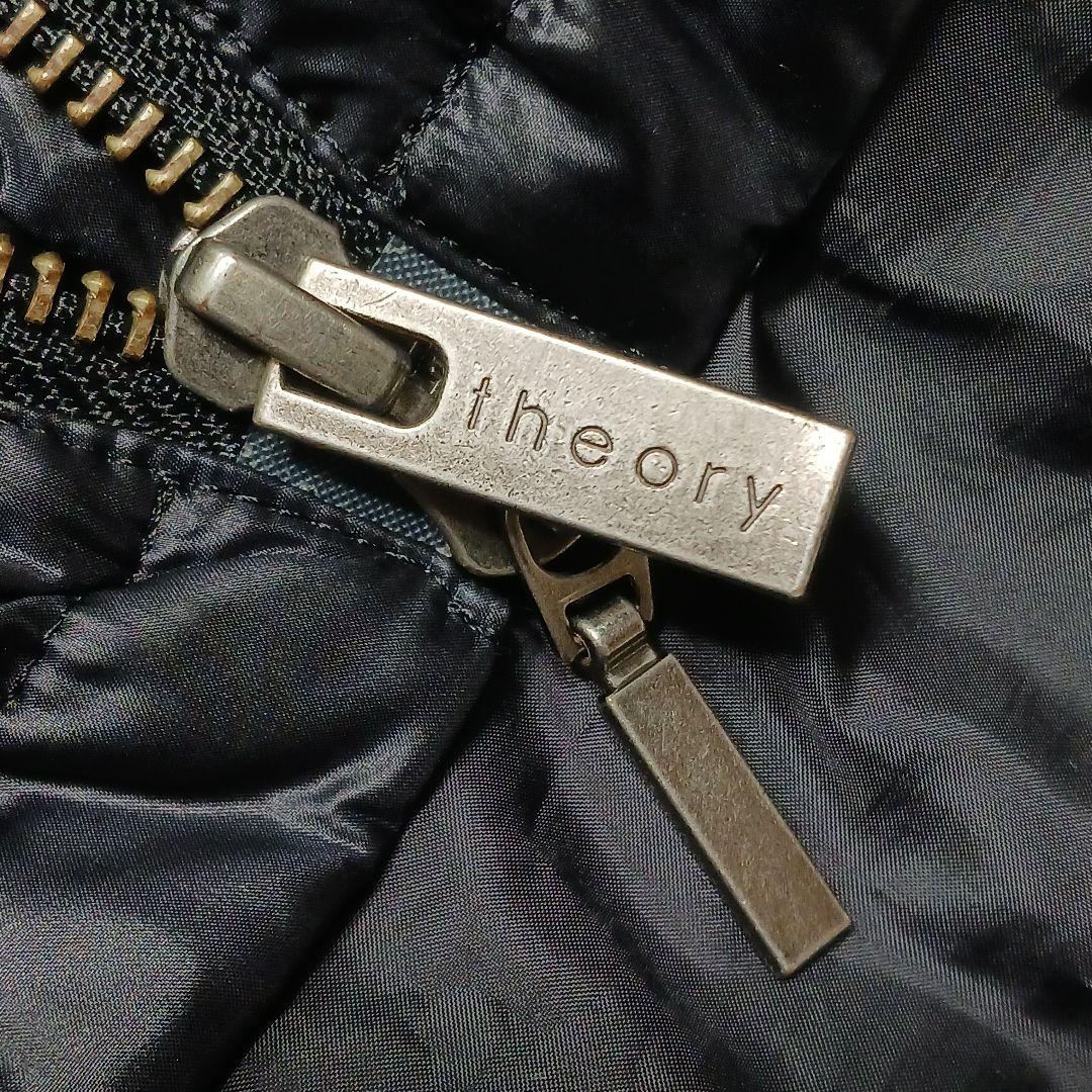 ✨極美品✨セオリー　ファーフード付き　ロングダウンベスト　黒　S