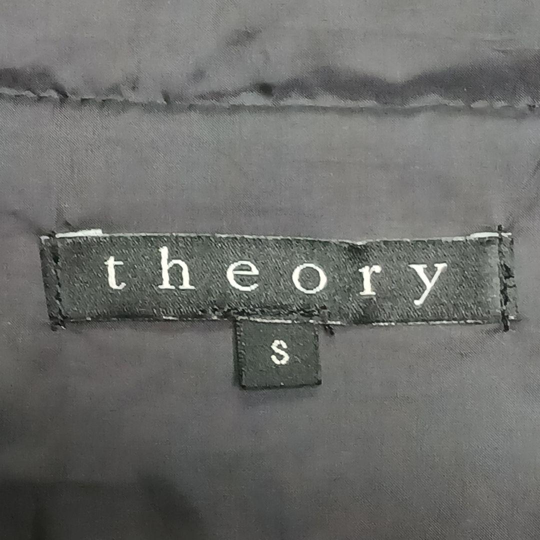 ✨極美品✨セオリー　ファーフード付き　ロングダウンベスト　黒　S