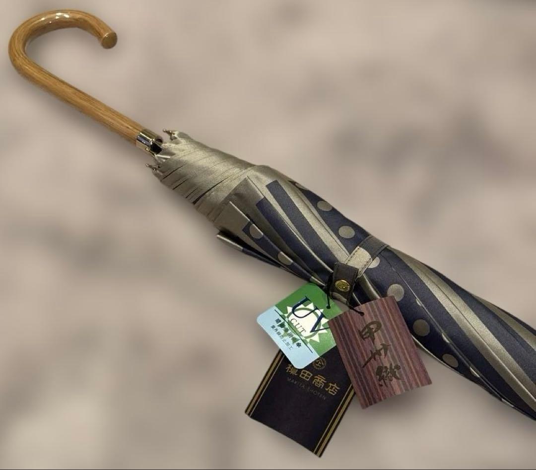 新品☆槙田商店 レディス傘 kirie(ドットストライプ)