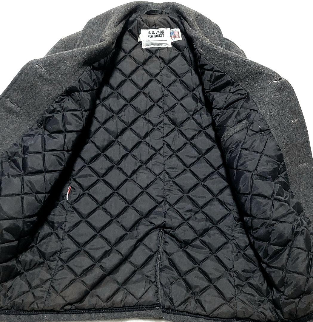 SCHOTT　Pコート メルトン ウール キルティング 740N 大きいサイズ