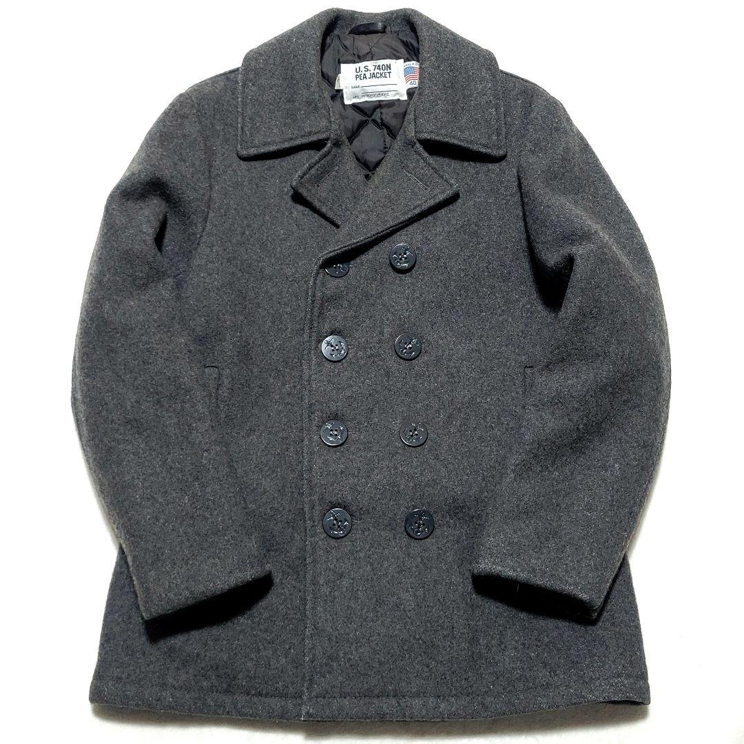 SCHOTT　Pコート メルトン ウール キルティング 740N 大きいサイズ