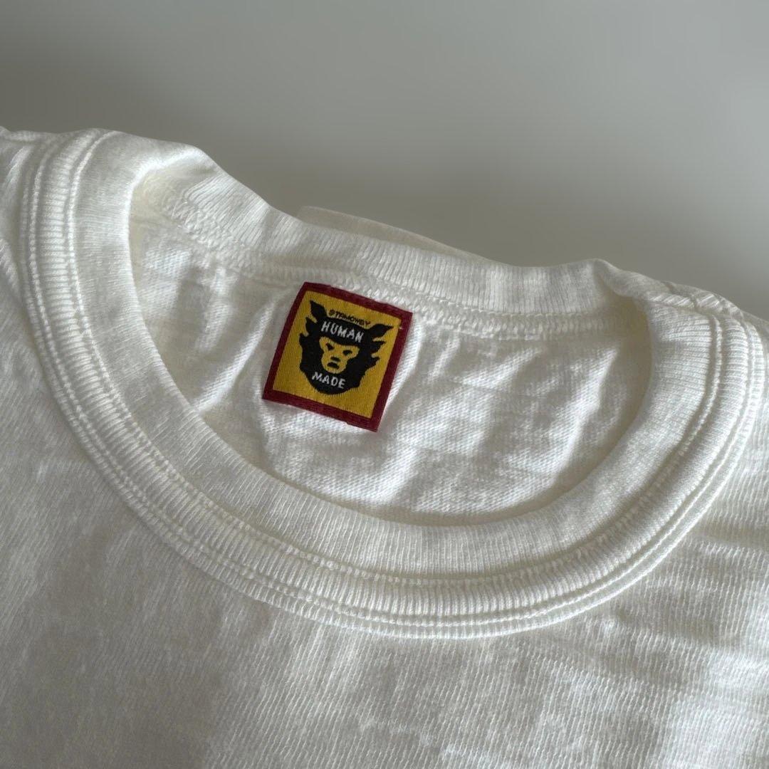 HUMAN MADE シンプル ロゴTシャツ 白