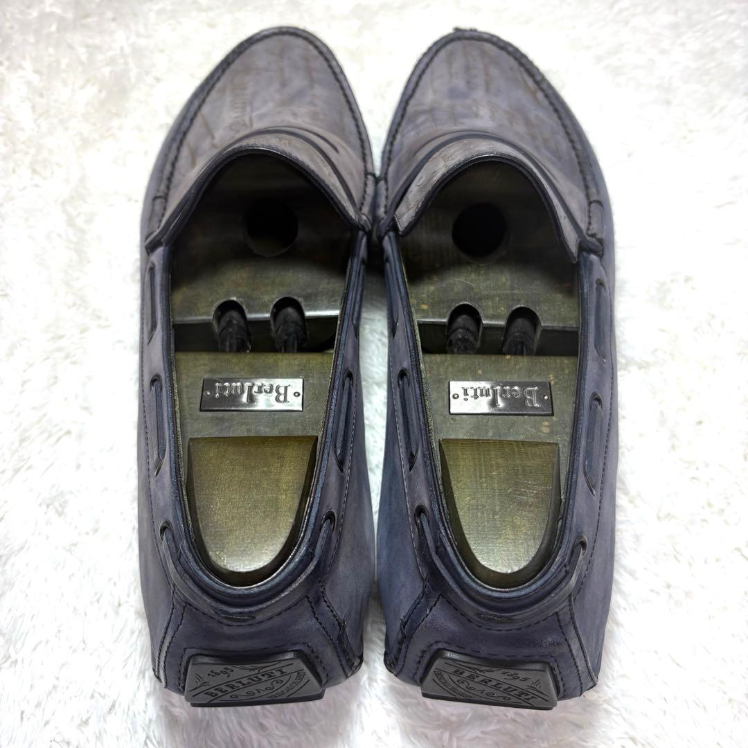 極美品/純正ツリー付 ベルルッティ カリグラフィー ドライビングシューズ 9.5