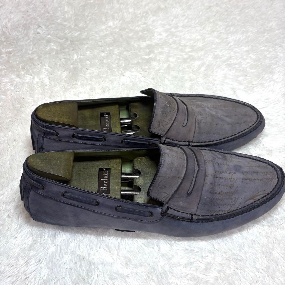極美品/純正ツリー付 ベルルッティ カリグラフィー ドライビングシューズ 9.5